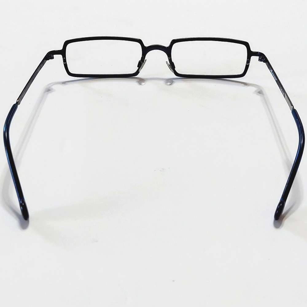Titanium Rectangular Blue Frame L.A. Eyeworks Uni… - image 5